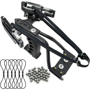 HBG Professional Slingshot with 6 Replacement Rubber Bands & 50 Ammo Balls Compound Slingshot for Adults Hunting