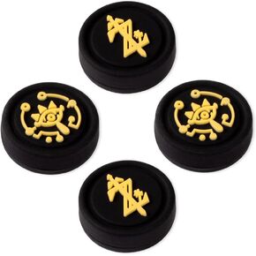 PERFECTSIGHT Switch Thumb Grips, Cute Joystick Caps for Nintendo Switch, 4 PCS Thumbstick Cover for Switch Lite, Switch OLED, Analog Stick Button Cover for NS Joycon Controller (Black Z Eyes)