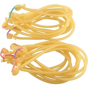 10pcs Powerful Fishing Slingshot Elastic Tube Rubber Band for Fishing Shooting Slingshot Catapult Replacement Outdoor Bow & Arrow Sport Catapult, Yellow