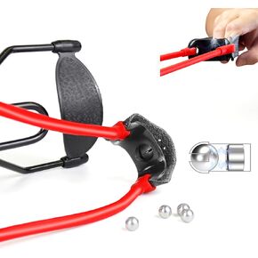 Slingshot Bands Leather Magnetic Bullet Pouch Sling Shot Rubber Tubing Wrist Rocket Replacement Bands