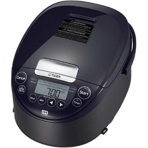 TIGER JPW-H10U 5.5-Cup (Uncooked) Induction Heating Rice Cooker and Warmer with 14-Preset Menu Settings, Mauve Black