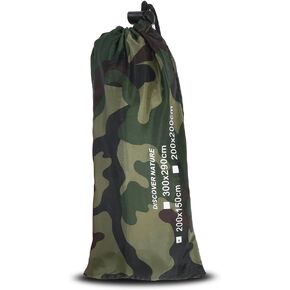 Waterproof Camping Shelter Tent Tarp,Camouflage Outdoor Portable Lightweight Rainproof Mat RainTent(3 * 2.9m)