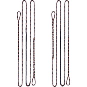 sanlida Archery 2PCS Dynaflight BCY D97 Handmade Flemish Twist Bow String 16 Strands Replacement for Traditional Longbow Recurve Bow One-Piece Bow, AMO Length 68" and 60"