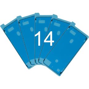 5 PCS for iPhone 14 Waterproof Pre-Cut Adhesive Sticker Fix Water Proof Stickers Kit for iPhone14 6.1" Screen Frame Sealing Tape Repair Watertight Internal for A2649 A2881 A2882 A2883 A2884