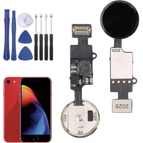Home Button Connector Flex Cable Replacement for iPhone SE 2022 / SE 2020/8/ 8 Plus Home Button Module for iPhone SE 2022 / SE 2020/8/ 8 Plus Repair Assembly with Repair Tools