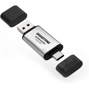 GIGASTONE USB-C SSD 512GB Gaming External SSD PS5 iPhone15 USB3.2 Gen2 500MB/s USB-A + USB-C Portable Solid State Drive MacBook iPad Laptop Smartphone SSD Backup Hard Drive