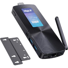 MeLE PCG02 Fanless Mini PC Stick, 12th N100 Celeron 8GB RAM 256GB Storage, Micro Computer Desktop Full Functional USB-C, Wi-Fi5 Gigabit Ethernet BT5.1 on Business Office Industrial IoT Media Home