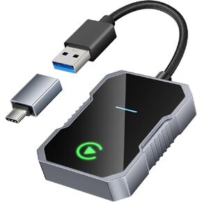 Reborn Wireless CarPlay Adapter (2024 Upgraded), Convert Wired to Wireless Apple Car Play Adapter for iPhone and Android, Plug and Play Compatibility for Cars from 2016 and iOS 10+, Android 11+