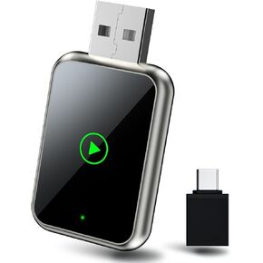 Wireless CarPlay Adapter for iPhone, Convert Wired to Wireless Android Auto Adapter with Fast Stable Connection, 2 in 1 Plug&Play Car Play Wireless Adapter Fit for Cars Built-in CarPlay/Android Auto