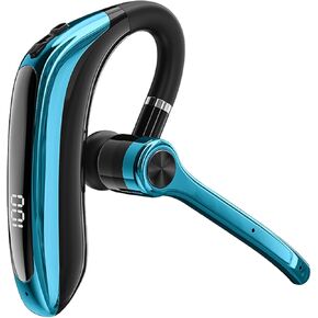 Handsfree Bluetooth Headset with Microphone for Phone Calls In Ear Headphones Wireless Bluetooth with Mic Hands Free Wireless One Ear Headset for Work ENC Noise Cancelling Earpiece for Trucker Driving