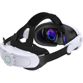 VR Head Strap Compatible with Meta Quest 3/3S/2, Adjustable Elite Strap Replacement with 8000mAh Rechargeable Battery for Quest 3 Head Strap,Enhanced Comfort Extend Playtime VR Accessories