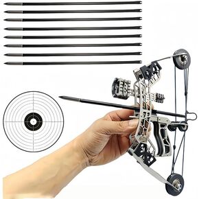 10.2-inch Composite Bow, Archery Shooting Sport, Archery Equipment, Outdoor Beginner's Bow and Arrow Set (10.2-inch)