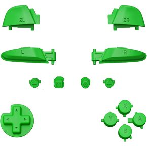 الإصلاح الأخضر النقيض ABXY D -PAD ZL ZL L R KEYS لوحدة التحكم في Nintendo Switch Pro ، أزرار مجموعة كاملة من DIY مع أدوات لوحدة التحكم Nintendo Switch Pro - غير متضمن