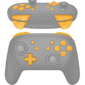 الحذر المتطرف الحذر الإصلاح الأصفر ABXY D -PAD ZL L R KYS لوحدة التحكم في Nintendo Switch Pro ، أزرار مجموعة كاملة DIY مع أدوات لوحدة التحكم Nintendo Switch Pro - وحدة تحكم غير متضمن