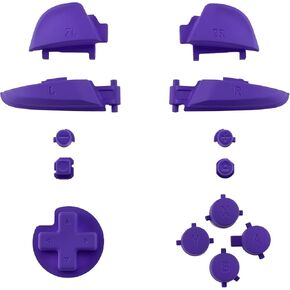 eXtremeRate Purple Repair ABXY D-pad ZR ZL L R Keys for Nintendo Switch Pro Controller, Glossy DIY Replacement Full Set Buttons with Tools for Nintendo Switch Pro - Controller NOT Included