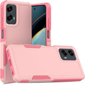 for Moto G 5G 2024 Case.Moto G Play 5G 2024 Case,PC+TPU Two-in-one Double-Layer Anti-Fall Mobile Phone case, Mobile Phone Protective case for Motorola Moto G 5G 2024(Pink)