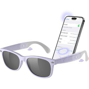 Smart Bluetooth Sunglasses, XO Smart Bluetooth Audio Glasses for Women Men,Athletic/Outdoor UV Protection Riding, Driving,Fishing, Running (Purple)