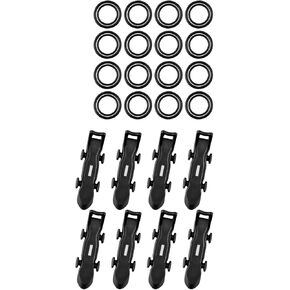 8PCS Hook Keeper for Fishing Rod, Magnetic Fishing Hook Keeper, HK2F Fishing Bait Holder with 2 Sizes Rubber Rings, Fishing Hook Holder Quick Installation