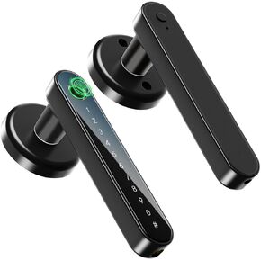 IRONZON Fingerprint Door Lock Biometric Door Lock with Keypad Keyless Entry Door Lock with Handle for Home Hotel Office Apartment Bedroom