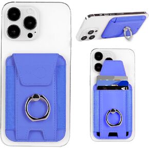 3-in-1 Magnetic Wallet for Phone Grip/Phone Stand/Leather Privacy Flap Back for iPhone 14/13/12 Series KB-B-ZH-Orange
