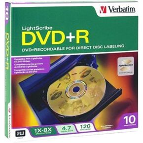 Verbatim Lightscribe 10pk DVD+R Media in Kuwait
