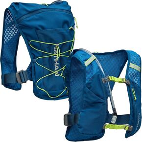 Nathan QuickStart 4L (Liter) Hydration Pack with 1.5L Bladder, Front & Back Pockets for Essential Storage, Breathable & Moisture Wicking.