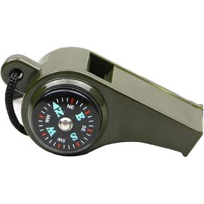 Whistle Emergency Survival Whistle Referee Cheerleading Whistle Compass Thermometer 3 in 1 Multifunction Tactical Whistle for Outdoor Army Camping Hiking