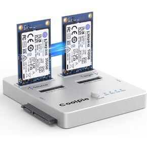 NVME/SATA 3-in-1 SSD Cloner, USB3.2 Gen2*2 20Gbps M.2 Reader, Offline Clone M.2 Cloner Supports Size for M.2 NVME/SATA、mSATA、SATA 2.5''SSD/HDD、3.5'' HDD