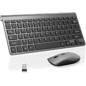 2.4G Wireless Keyboard and Mouse Compact Keyboard Mini Portable Silent Mouse, Suitable for Laptops Mac PC、 Travel Keyboard and Mouse