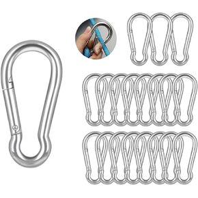 Stainless Steel Carabiner Spring snap Hook Clip mosqueton Acero inoxidable Carabiner Marine Grade Heavy Duty Large Different Sizes inch Heavy Duty Carabiner Large