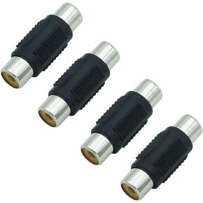 RCA Female to RCA Female Audio Connector Adapter, RCA Extension Cable Adapter Compatible for TV Projector Phono Speaker