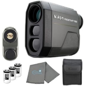 Nikon Prostaff Laser Rangefinder Bundle with 3 CR2 Batteries and Cleaning Cloth