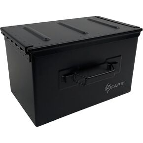 Reapr XL Steel Ammo Can, Lockable & Water Resistant Box for any Caliber Ammunition, Airtight Military Storage for 30/50 Cal, Durable Utility Box for Pistol, Shotgun, Rifle, Gift For Him