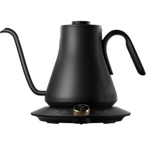 Cocinare Electric Gooseneck Kettle with Temperature Control, Pour Over Coffee & Tea, 1200W for 180-sec Quick Boil Time, Stainless Steel Kettle Water Boiler, 30oz/0.9L (Black)