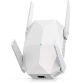 2025 AX3000 WiFi 6 Range Extender, WiFi Extender Signal Booster with Gigabit Ethernet Port, Dual Band (2.4G&5.8G) WiFi Repeater Cover to 13888sp.ft, Faster Speed and Wider Cover, Quick Setup (White)