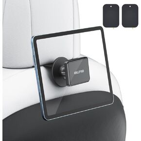 OHLPRO Tesla Model Y Model 3 Headrest Magnetic Tablet Mount Holder for iPad, 360 ° Rotatable Strong Magnetic Seat Back Tablet Holder with 2 Metal Plates, Fits of Tablet