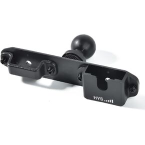 HYS Handheld CB Radio/Shoulder Speaker Mic with Belt Clip/Round Knob Mount Base Holder with 1'' TPU Ball for Motorola Midland Cobra, Compatible with RAM Mounts B Size 1 Inch Ball Double Socket Arm