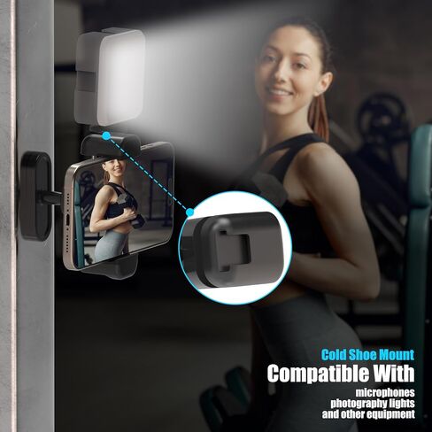 Gym Magnetic Phone Holder Mount,Portable Magnetic Cell Phone Holder for Gym,360 Degree Adjustable,Compatible with 4-7" Smartphones in Saudi Arabia
