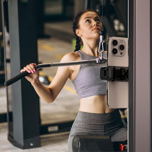 Gym Magnetic Phone Holder Mount,Portable Magnetic Cell Phone Holder for Gym,360 Degree Adjustable,Compatible with 4-7" Smartphones in Saudi Arabia