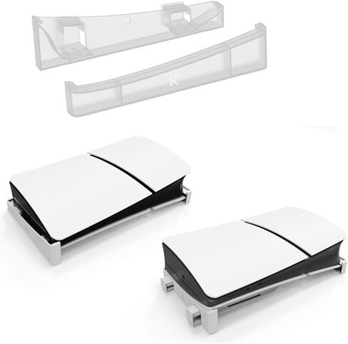 قوس التثبيت الأفقي لـ PS5 Pro/PS5 Slim ، Easy Enstrivation High Sentive ، PS5 Stand ، PS5 أفقي ، حامل PS5 Slim ، الطرز الطرز الجديد PS5 (شفاف) in Kuwait