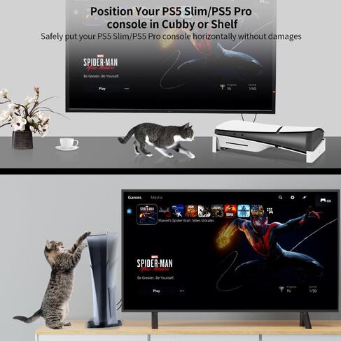 قوس التثبيت الأفقي لـ PS5 Pro/PS5 Slim ، Easy Enstrivation High Sentive ، PS5 Stand ، PS5 أفقي ، حامل PS5 Slim ، الطرز الطرز الجديد PS5 (شفاف) in Kuwait