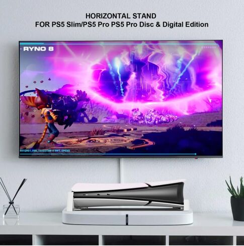 قوس التثبيت الأفقي لـ PS5 Pro/PS5 Slim ، Easy Enstrivation High Sentive ، PS5 Stand ، PS5 أفقي ، حامل PS5 Slim ، الطرز الطرز الجديد PS5 (شفاف) in Kuwait