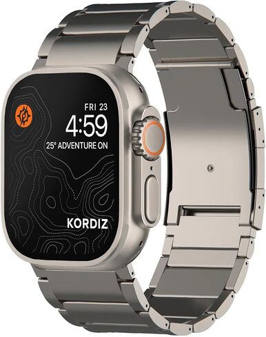 Titanium Watch Band T01 (Max) - Fits Apple Watch ULTRA & ULTRA 2 (49mm) - Adjustable Titanium Apple Watch Band with Secure Clasp - Premium Color Matching Band with Comfortable grip in Saudi Arabia