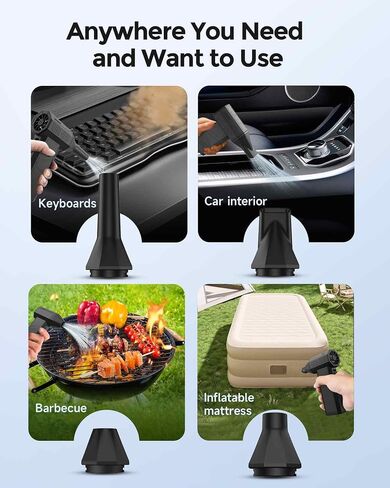 Duster Air Air مضغوط ، منفاخ ميني Super Power Mini Cordless ، Duster Air Electric القابل للتعديل بثلاث سرعات ، لا يوجد منفاخ هواء قابل لإعادة الشحن المعلبة لتنظيف سيارة كمبيوتر المفاتيح ، هدايا للرجال in Saudi Arabia