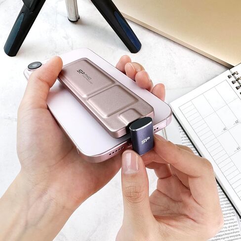 طاقة السيليكون 1 تيرابايت PX10 USB-C 3.2 Gen 2 SSD W/Type-C USB Dongle (Pink) in Kuwait