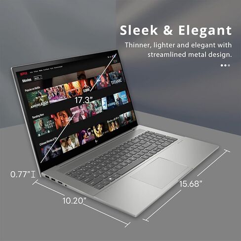 HP Envy 17.3 Touchscreen Labtop Windows 11 Office 365 - Intel Core Ultra 7 155H - Backlit Keyboard - Business Laptop 2024-64GB RAM - 2TB PCIE SSD - Computadora portátil - 17.3 شاشة كبيرة in Saudi Arabia