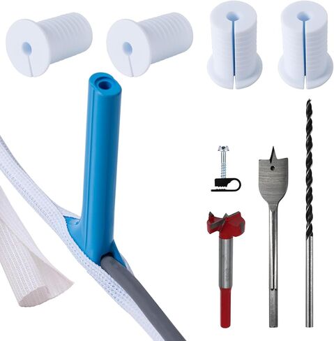 49FT-3/10 inch Starlink & Mini Cable Protector, Split Sleeve Wire Loom Tubing with Stringing Tool - Abrasion-Resistant Sleeving for Wear Protection, Extend Cable Life - White in Kuwait