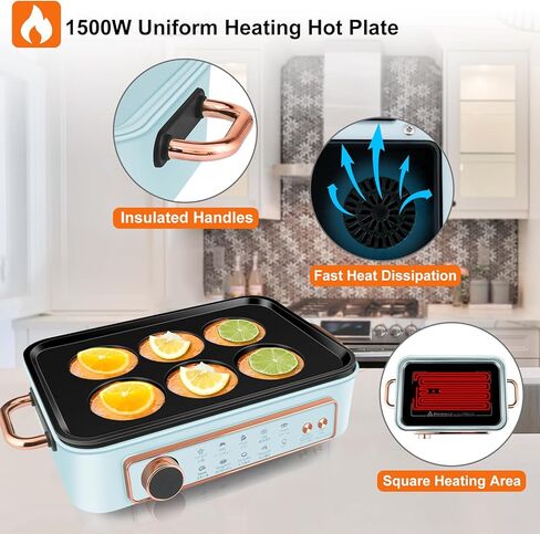 متعدد الوظائف لشواية الشواء الكورية ، مقلاة ، صينية وتبخير 1500 واط موقد Cooktop موقد كونترتوب محارق تحريض كهربائي محارق لا دخن. in Kuwait