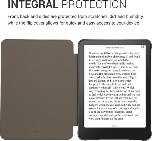kwmobile Cork Case Compatible with Amazon Kindle Paperwhite (12. Gen 2024) / Kindle Colorsoft - Book Style Protective e-Reader Flip Cover Folio Case - Light Brown in Saudi Arabia