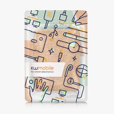 kwmobile Cork Case Compatible with Amazon Kindle Paperwhite (12. Gen 2024) / Kindle Colorsoft - Book Style Protective e-Reader Flip Cover Folio Case - Light Brown in Saudi Arabia